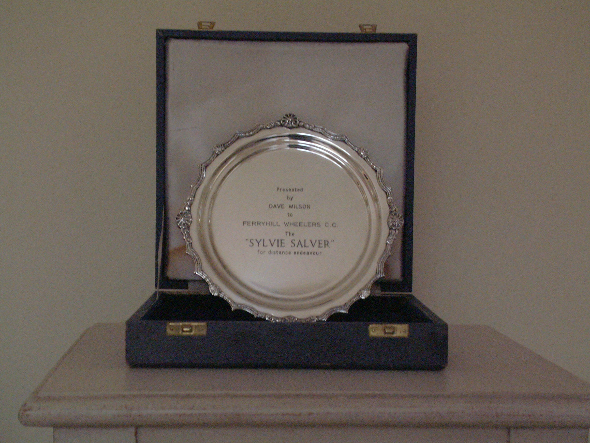 The Sylvie Salver: awarded to the 12/24 hour champion. 